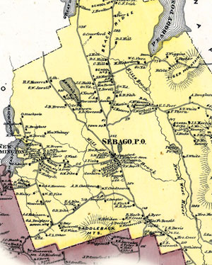 Sebago Map 1871